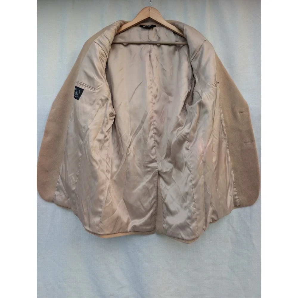 Jos A Bank Camel Hair Blazer Mens 43L Tan 100 Camel Hair Sport Coat 2 Button